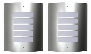 Nerezové vodotěsné nástěnné svítidlo - 2 ks - 60 W 160162
