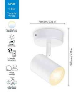 Philips WiZ Tunable white 8719514551756 IMAGEO bodové svítidlo 1xGU10 5W/350lm 2700-6500K bílá stmívatelné