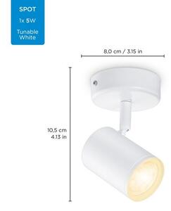 Philips WiZ Tunable white 8719514551756 IMAGEO bodové svítidlo 1xGU10 5W/350lm 2700-6500K bílá stmívatelné
