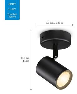 Philips WiZ Tunable white 8719514551817 IMAGEO bodové svítidlo 1xGU10 5W/350lm 2700-6500K černá stmívatelné