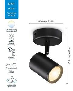 Philips WiZ Tunable white 8719514551817 IMAGEO bodové svítidlo 1xGU10 5W/350lm 2700-6500K černá stmívatelné