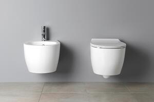 Isvea SENTIMENTI závěsná WC mísa, Rimless, 51x36 cm, bílá