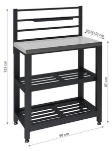 Venkovní modul stůl 80x47x123 cm černá/nerez
