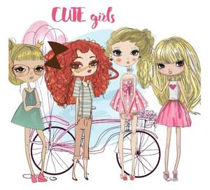Dětská stolní lampa GIRLS VIBES 1xE27/60W/230V pr. 18 cm dívky