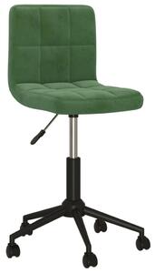 Otočná kancelářská židle tmavě zelená samet