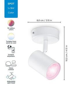 Philips WiZ Colors 8719514551879 IMAGEO bodové svítidlo 1xGU10 5W/350lm 2200-6500K+RGB bílá stmívatelné
