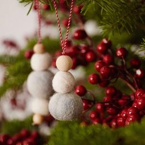 Set dvou šedých vánočních ozdob Kave Home Dempsey