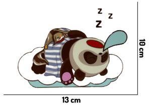Samolepka na vypínač "Spící panda" 13x10 cm