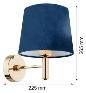Brilagi - Nástěnné svítidlo MONTE 1xE27/15W/230V modrá/zlatá