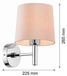 Brilagi - Nástěnné svítidlo MONTE 1xE27/15W/230V béžová/lesklý chrom