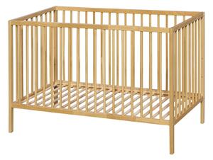 PETITE&MARS - Dětská postýlka + zábrana NELA BEECH 120x60 cm buk