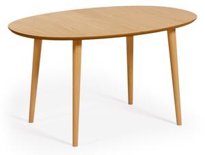 Rozkládací jídelní stůl v dekoru dubu v přírodní barvě 90x140 cm Oqui – Kave Home