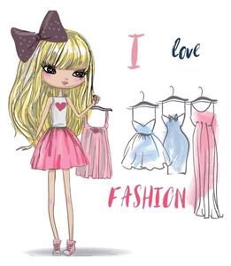 Dětská stolní lampa GIRLS VIBES 1xE27/60W/230V pr. 18 cm I love fashion