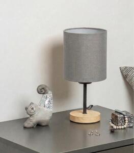 Brilagi - Stolní lampa NUBILA WOOD 1xE27/25W/230V dub/černá/sv. šedá