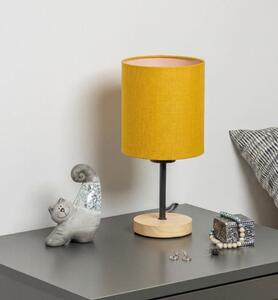 Brilagi - Stolní lampa NUBILA WOOD 1xE27/25W/230V dub/černá/žlutá
