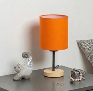 Brilagi - Stolní lampa NUBILA WOOD 1xE27/25W/230V dub/černá/oranžová