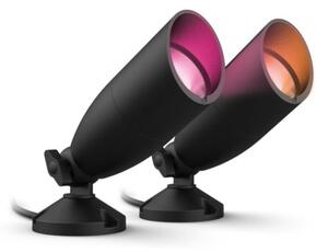 Philips Wiz Ground Spot Starter Kit 8720169071599 exteriérové svítidlo/reflektor 3x LED 10W/540lm 2700-5000K+RGB černá 2xreflektor / adaptér / ovladač