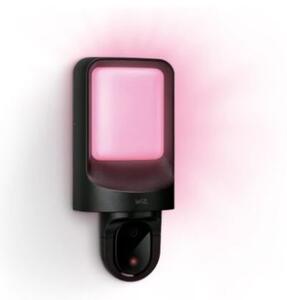 Philips WIZ 8720169072114 venkovní nástěnné svítidlo s kamerou, 120° zorné pole, detekce pohybu a zvuku, 1080P, 30 FPS, 17W/1250lm 2700K IP44 černá