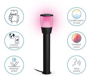 Philips Wiz Colors 8720169071858 ELPAS Bollard Extension EU venkovní sloupkové svítidlo LED V518mm 3,6W/320lm 2700-5000K+RGB IP65 černá