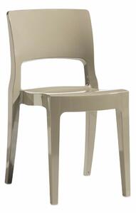 Béžová plastová židle Isy