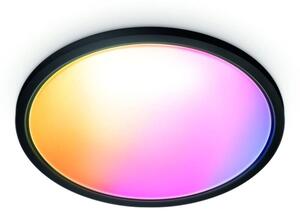 Philips Wiz Colors 8720169072633 SuperSlim stropní svítidlo LED D423mm 22W/2600lm 2700-6500K+RGB černá