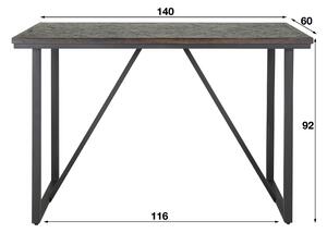 Barový stůl Barket II - 140 Teak brown wash