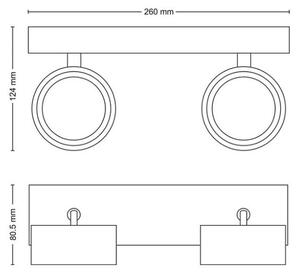 Philips 8720169174764 Bracia Spot WH stropní bodové svítidlo/spot LED 11W/1100lm 2700K bílá