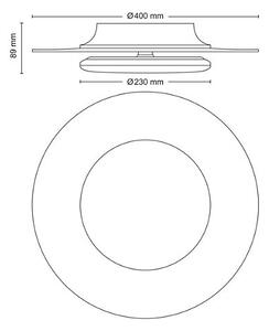 Philips 8720169195219 Garnet CL580 stropní svítidlo LED D400mm 30W/3400lm 4000K bílá
