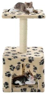Škrabadlo pro kočky sisalové sloupky 55 cm béžové s potiskem 170540