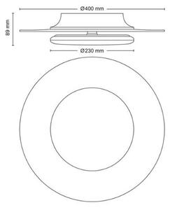 Philips 8720169195233 Garnet CL580 stropní svítidlo LED D400mm 30W/3400lm 4000K černá