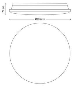 Philips 8720169196117 Wincel CL630 stropní svítidlo LED D395mm 24W/2500lm 2700-6500K chrom, bílá, dálkový ovladač