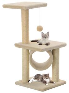 Škrabadlo pro kočky sisalové sloupky 65 cm béžové 170548