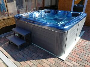 Akrylátová vířivka Wave Plus Barva: mramorově-modrá, Barva bočnice: šedá