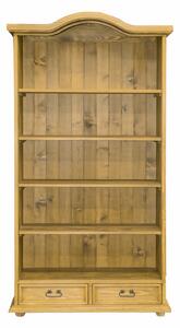RG703 dřevěná rustikální knihovna z přírodní borovice Drewmax (Povrch přírodní vosk!)