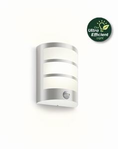 Philips 8720169263772 UltraEfficient Python venkovní nástěnné svítidlo se senzorem PIR LED 3,8W/800lm 2700K IP44 nerez