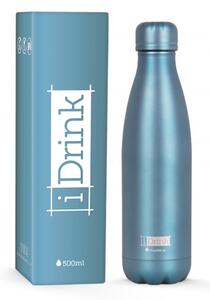 IDRINK Nerezová kovová termoláhev, vzor mettalic green, 500 ml