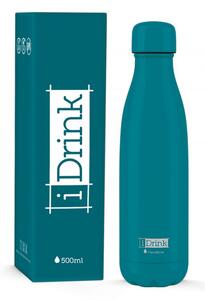 IDRINK Nerezová kovová termoláhev, vzor turquoise, 500 ml