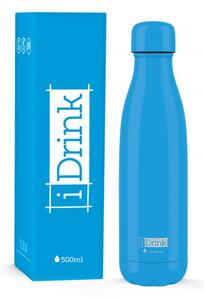 IDRINK Nerezová Kovová termoláhev, vzor modrá, 500 ml