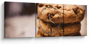 Obraz cookies sušenek (s hodinami) (90x30 cm)