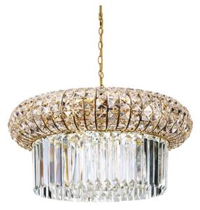 Ideal Lux - Křišťálový lustr na řetězu NABUCCO 12xE14/40W/230V pr. 60 cm zlatá