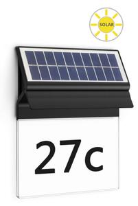 Philips 8720169265462 Outdoor solar Enkara solární nástěnné svítidlo - číslo domu LED 0,2W/17lm 2700K IP44 černá