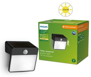 Philips 8720169265448 Outdoor solar Yarixa solární nástěnné svítidlo se senzorem LED 2,2W 250/25lm 2700K IP44 černá