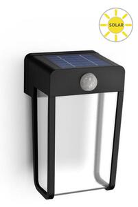 Philips 8720169265509 Outdoor solar Shroud solární nástěnné svítidlo se senzorem PIR LED 2,3W 250/25lm 2700K IP44 černá, čírá