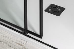 Polysan ALTIS LINE BLACK posuvné dveře 1070-1110mm, výška 2000mm, čiré sklo