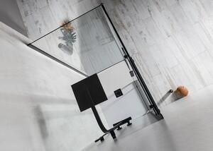 Polysan ALTIS LINE BLACK boční stěna 800mm, čiré sklo, výška 2000mm, čiré sklo