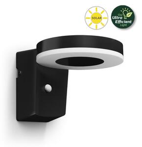 Philips 8720169265769 UltraEfficient Solar Zonal solární nástěnné svítidlo se senzorem PIR LED 1,3W 250/25lm 3000K IP44 černá