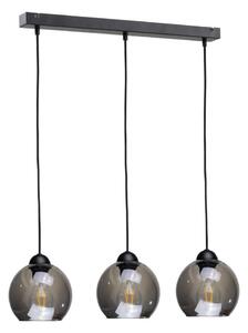 Lustr na lanku UNO 3xE27/60W/230V černá/kouřová