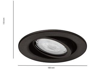 Philips 8720169266858 Outdoor Fresco vonkejšie zápustné bodové svítidlo 1xGU10 2700K IP23 černá