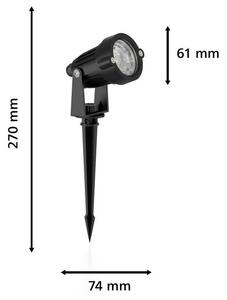 Philips 8720169269392 GardenLink Low Volt Caper nízkonapěťové venkovní svítidlo/reflektor 24V LED 3x1,5W/180lm 2700K IP44 černá 3-set+adaptér+kabel 5m