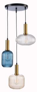 ONLI - Lustr na lanku DOROTY 1xE27/22W/230V modrá/zlatá